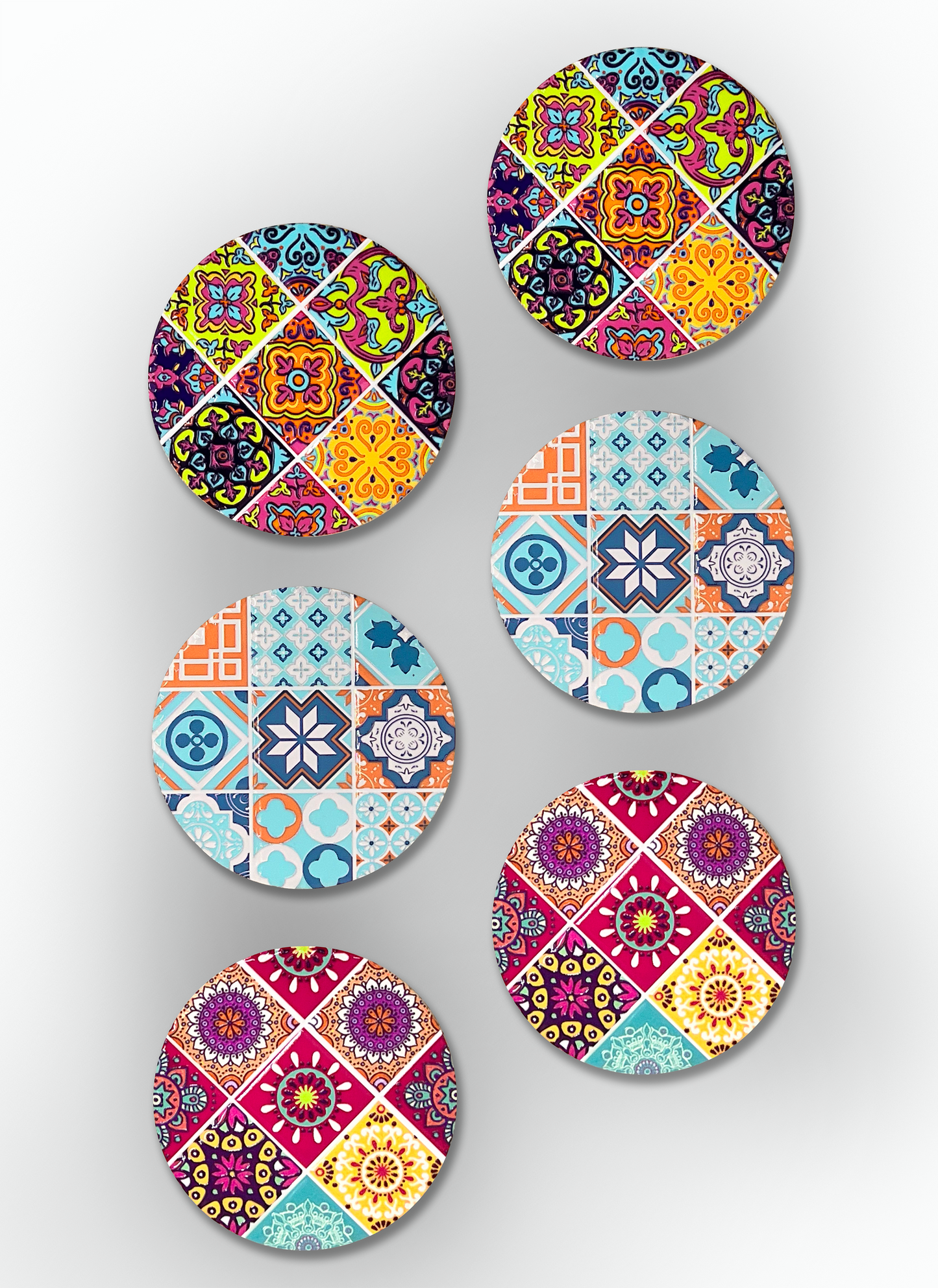 Set of 6 Round Coasters