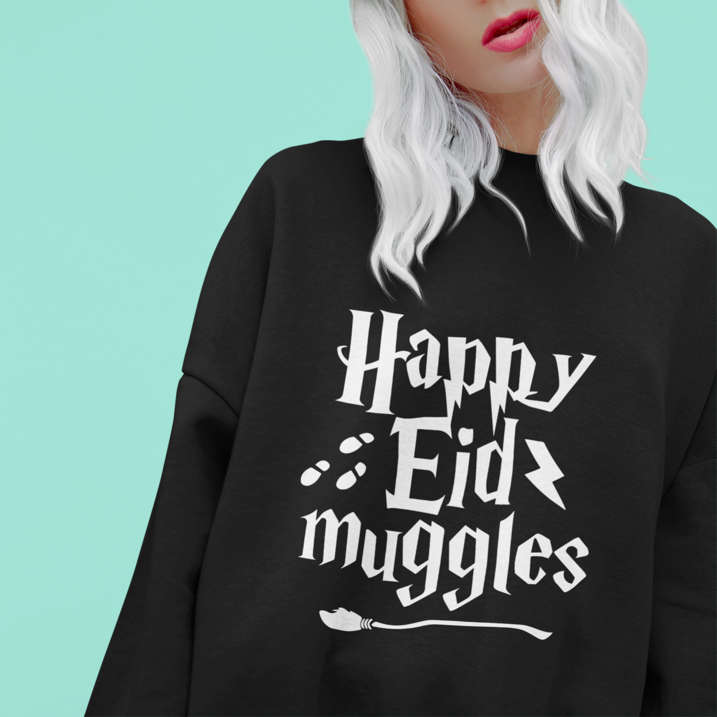 Happy Eid Muggles Oversized Sweatshirt