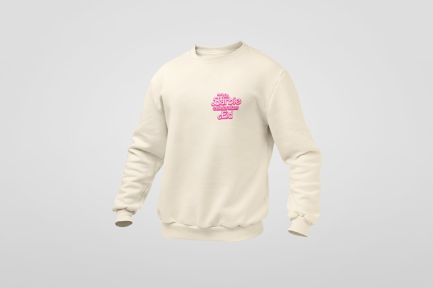 Eid in Pink Oversized Sweatshirt